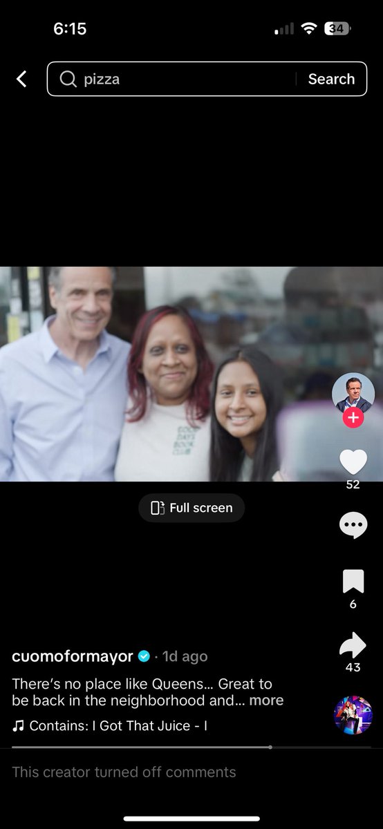 JacobRubashkin's tweet image. The Cuomo campaign is going Tiktok comments off for the general election