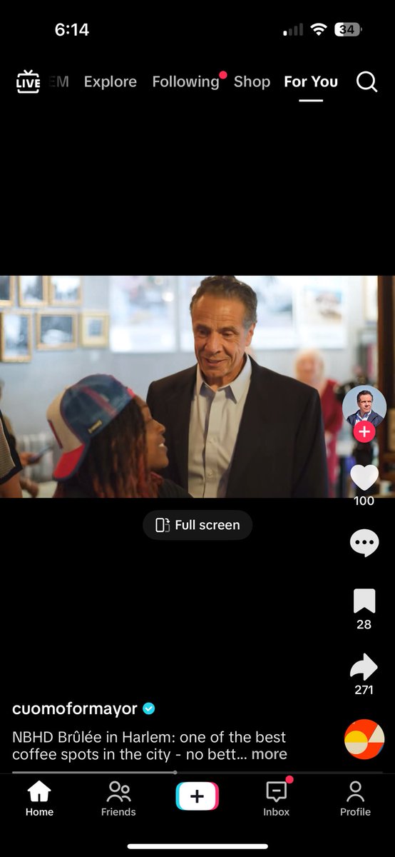 JacobRubashkin's tweet image. The Cuomo campaign is going Tiktok comments off for the general election