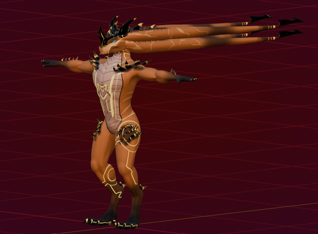 Dralox🐍, finishing polishing the details 
#furry #VRChat #scales #snake