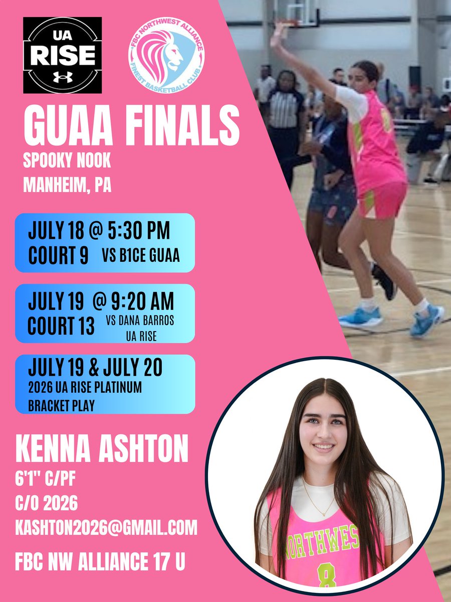 I'm ready for more.  It's GO time. 

Check out my FBC NW Alliance 17U team at GUAA Rise Finals. First game is Friday at 5:30 pm.