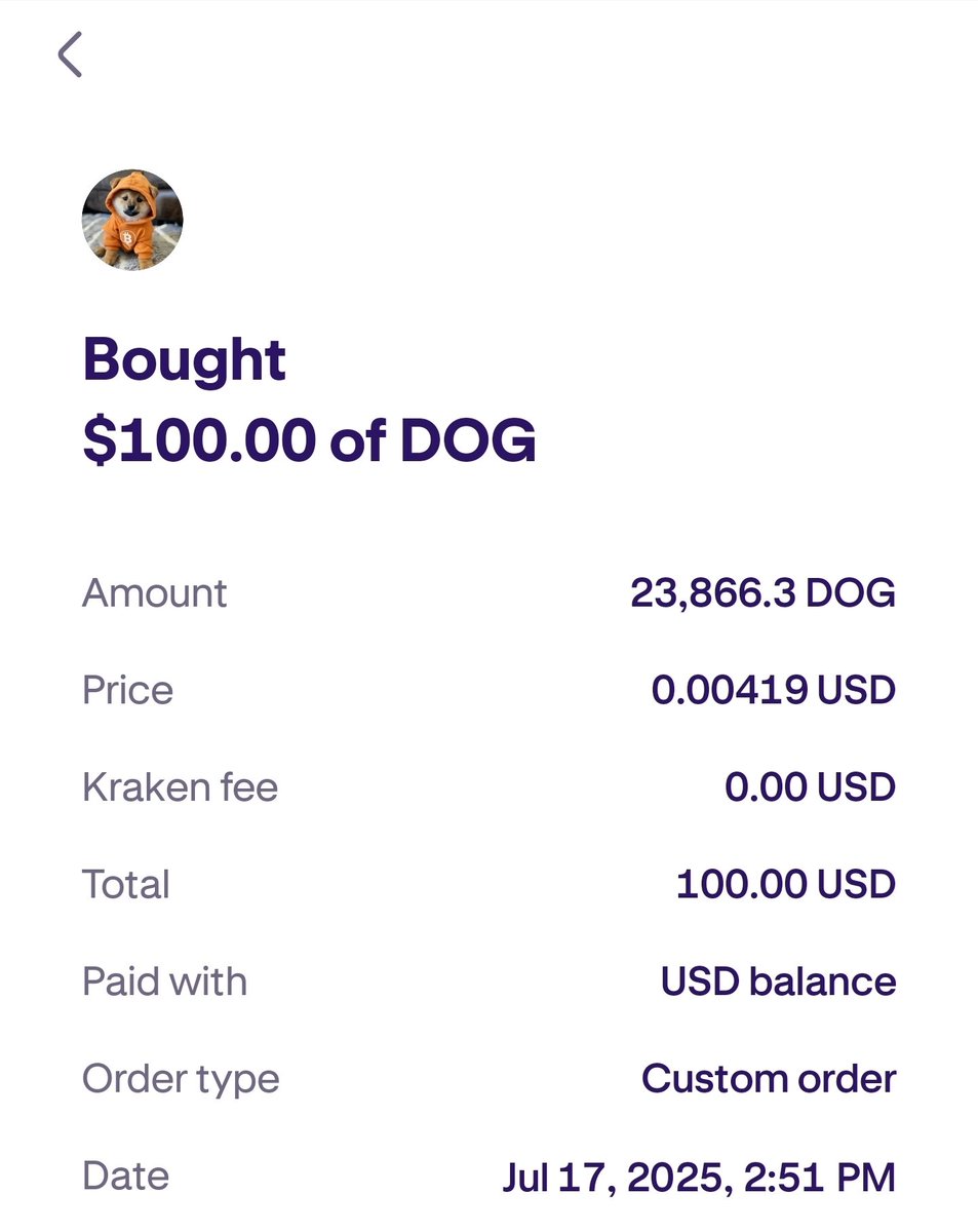 $DOG  <a href="/krakenfx/">Kraken</a> 
Things to do today.