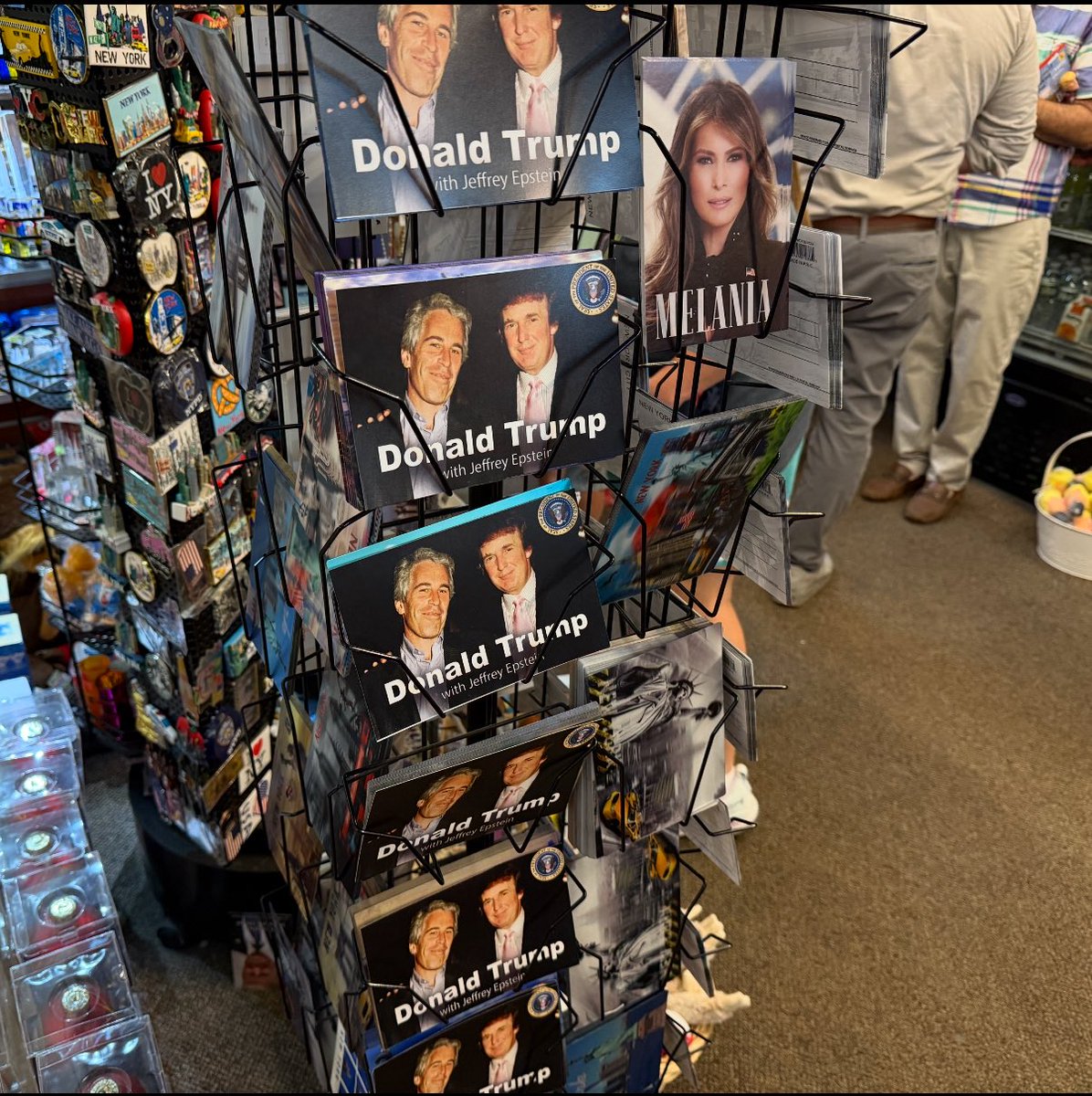 TheGoodLiars's tweet image. There are some new postcards in the Trump Tower gift shop.