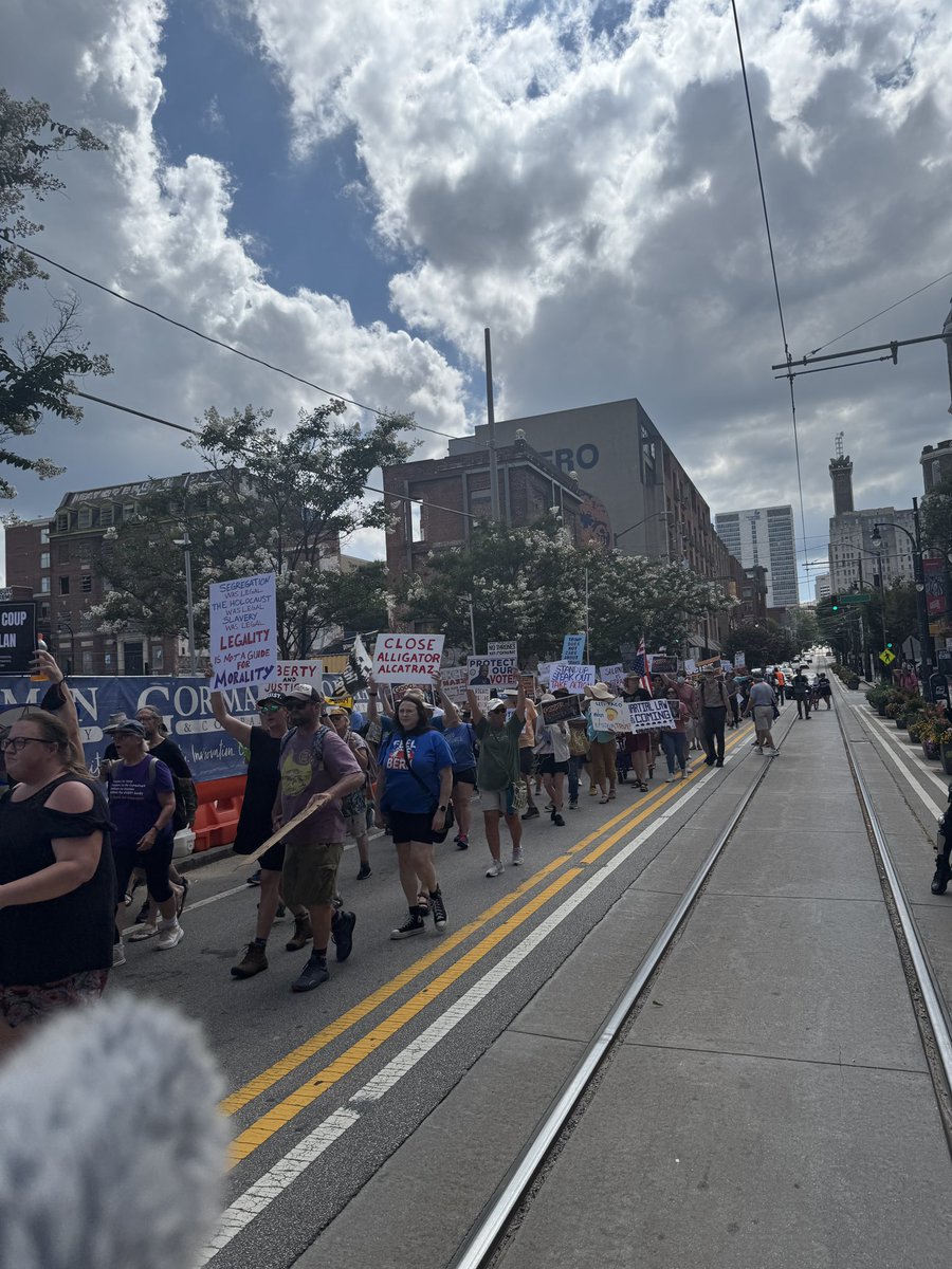 Dozens gathered on Auburn Avenue in downtown Atlanta near the John Lewis mural to honor his life and legacy at a 'Good Trouble' rally, marking five years since his passing