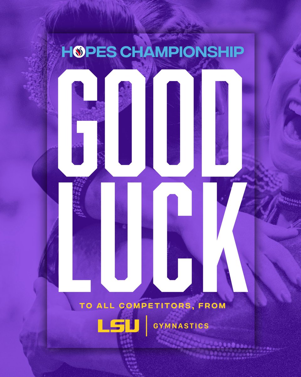 LSUgym's tweet image. A weekend full of flips 🤩
The Tigers are sending good luck to all competitors in the U.S. Classic and Hopes Championship this weekend!