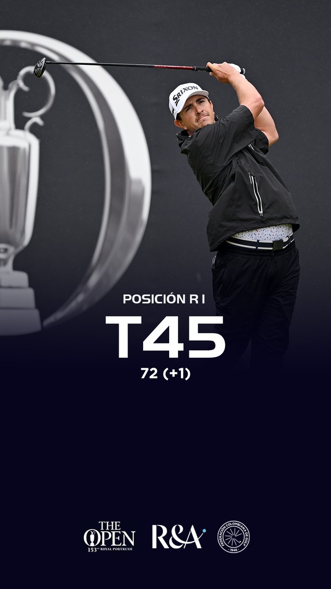 Nicolás Echavarría 🇨🇴 pegó 7⃣2⃣ golpes en una apretada ronda inaugural del 153º <a href="/TheOpen/">The Open</a> 🏆.

🗞️ cutt.ly/3rOsaJfy