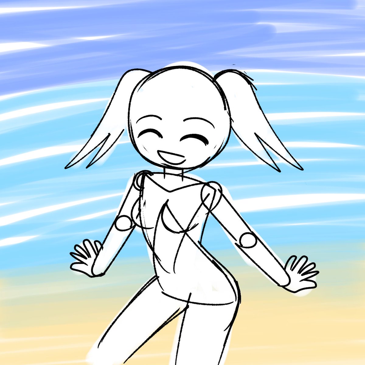 chabo_2645's tweet image. おはようございます!
水着イラストの構図案出し中です!
ツーショット全身かドアップアイスのどちらかが良いかな〜?
新絵柄練習も挟みながらゆっくり描いていきます〜!