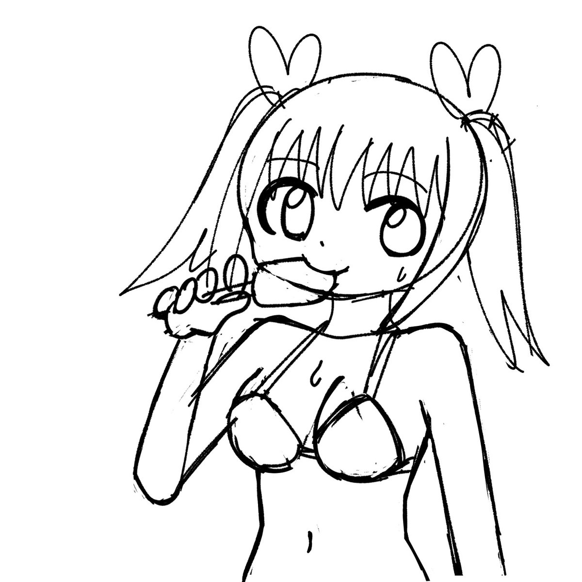 chabo_2645's tweet image. おはようございます!
水着イラストの構図案出し中です!
ツーショット全身かドアップアイスのどちらかが良いかな〜?
新絵柄練習も挟みながらゆっくり描いていきます〜!