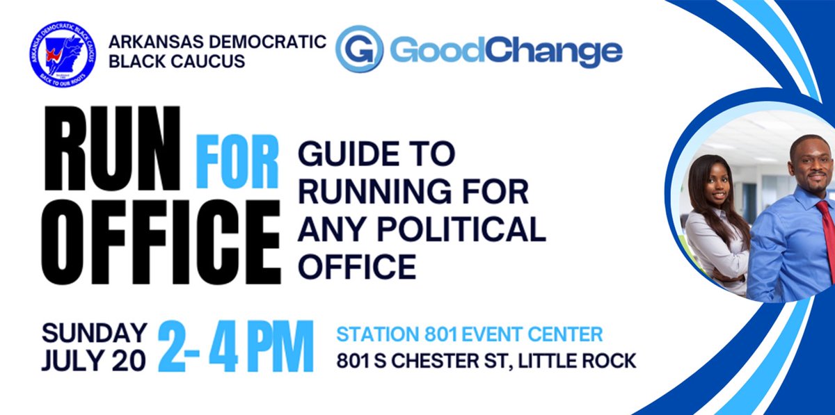 ArkDems's tweet image. Are you considering running for office?
If not, you should be 👀
... AND the Arkansas Democratic Black Caucus wants to equip YOU with all of the tools you need to run a WINNING campaign!
SIGN UP get more information and let's take Arkansas BACK 👇
arkdems.us/ADBCTraining