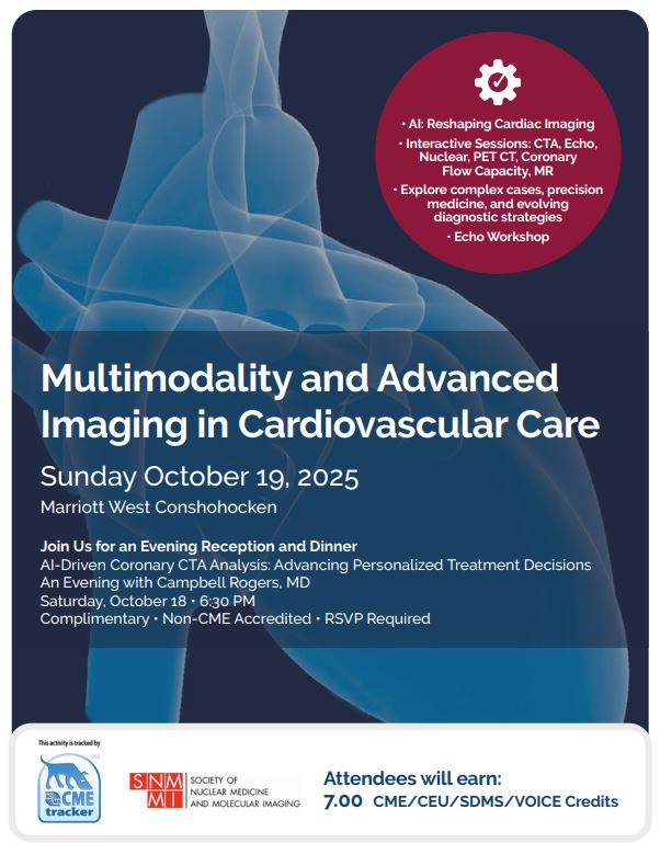 cvi_phila's tweet image. Unlock the power of #AI, #Echo, #CT, #MRI, #Nuclear, and #PET in cardiac imaging at CVI’s 2025 Multimodality & Advanced Imaging program! More information: tinyurl.com/2s3a6vb3
@RBP0612 @BudoffMd @pattypellikka @wboonn @rooshaparikh @jaygirimd @SabrinaIslamMD