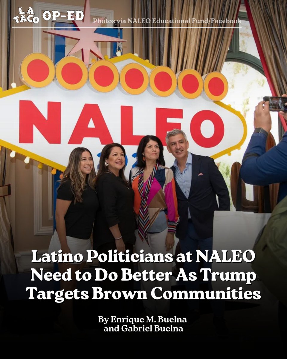 LATACO's tweet image. “The time for polite moderation is over. We need boldness. We need mass political education. We need legal defense funds, organizing infrastructure, and a renewed belief that Latinos are not guests in this country—we are foundational to it.”
Full story: lataco.com/naleo-disappoi…