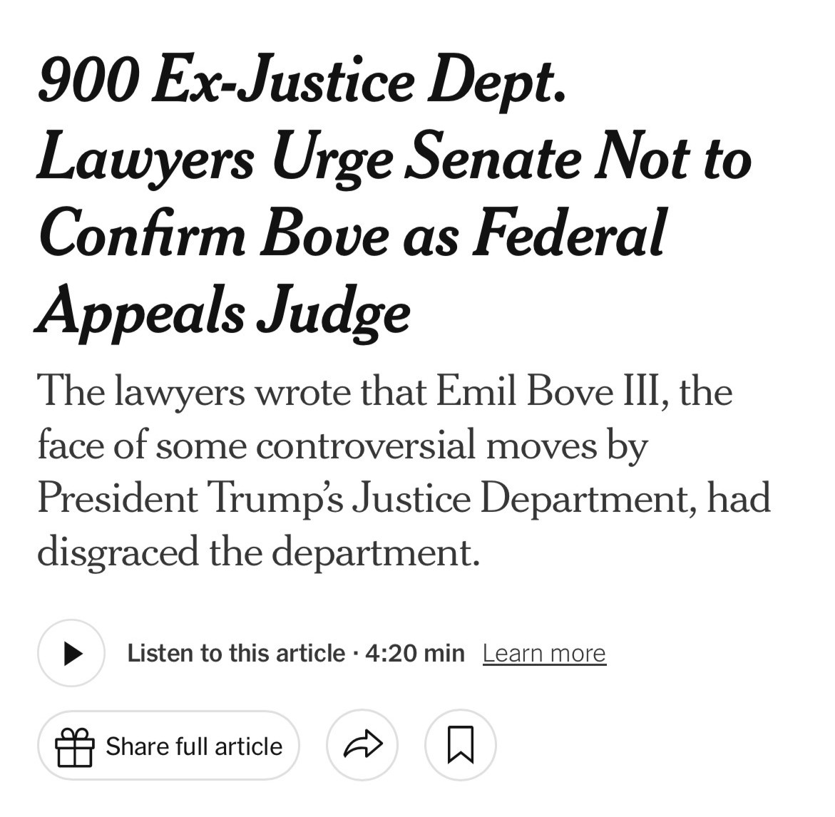 LCVoters's tweet image. Senate Republicans are trying to ram through Trump’s judicial nominee, Emil Bove—despite disqualifying reports of his repeated abuses of power.
Our environment and our freedoms need judges who earn the people’s trust. Emil Bove completely fails that test.