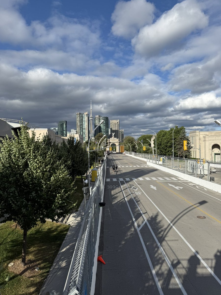 The view towards turn one in Toronto is magnificent