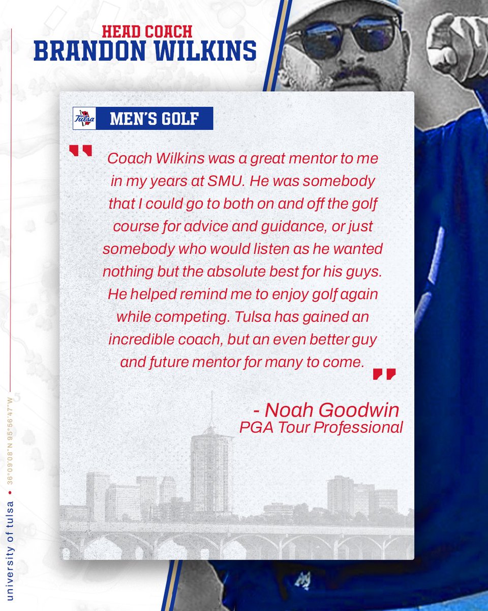 TulsaMensGolf's tweet image. Coach Wilkins’ impact goes far beyond the course. ⛳
#ReignCane