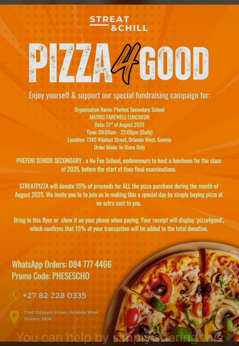 Fun_Tweet_Stic's tweet photo. Good deeds Thursday!! #help #donate #donatenow #pizza #PizzaTime #school2025 with @StreatChill https://t.co/fJFpn43XA0