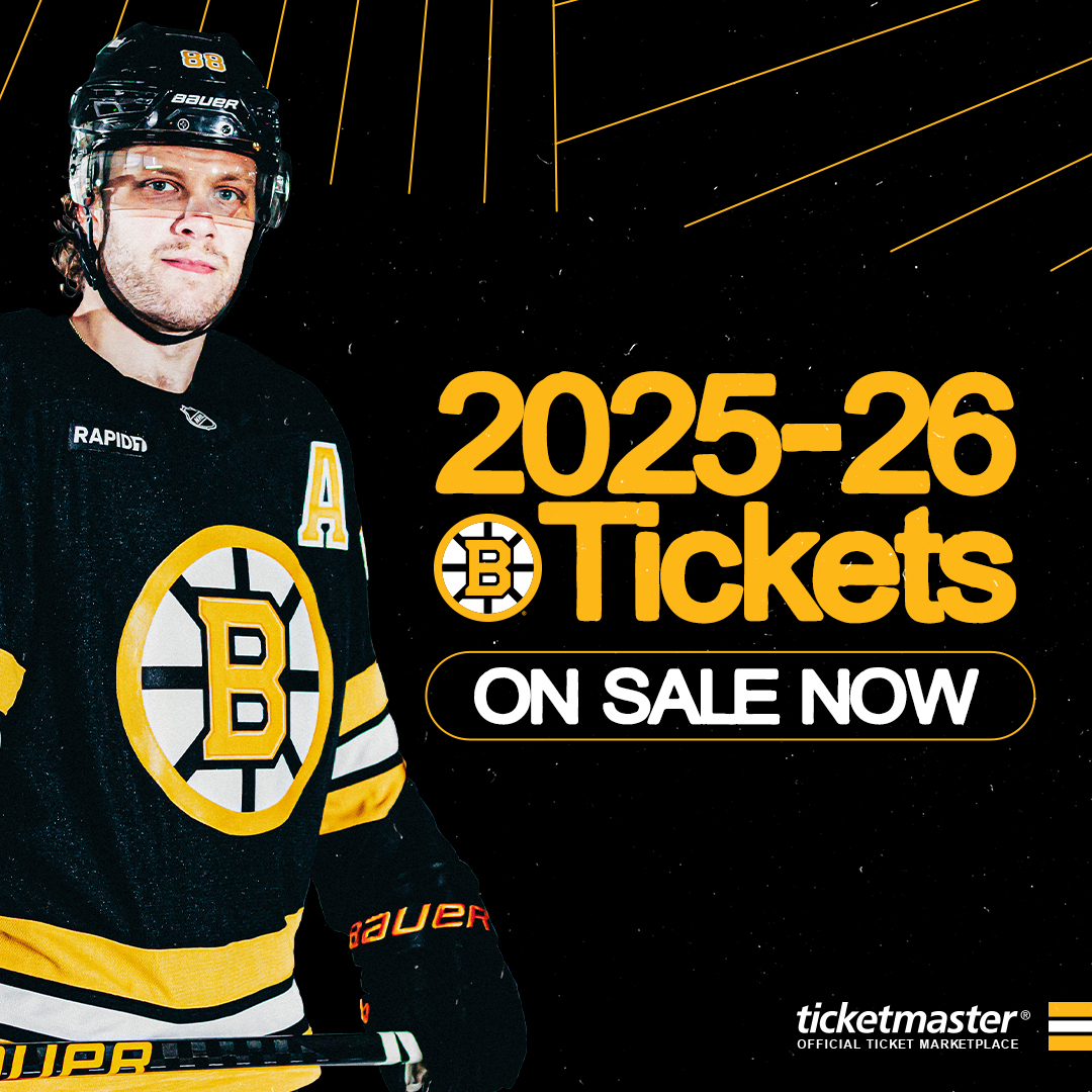 NHLBruins's tweet image. Don’t miss a moment of the action! Tickets for the 2025-26 season are on sale now!
🎟️: Ticketmaster.com/Bruins