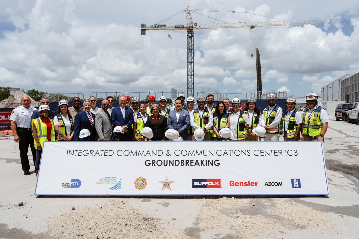 SuffolkBuilds's tweet image. Suffolk Miami was proud to join our partners to celebrate the groundbreaking of the new Integrated Command & Communications Center (IC3) in Sweetwater, FL, which will serve as a hub for emergency response and disaster management @gensler_design @MiamiDadeCounty