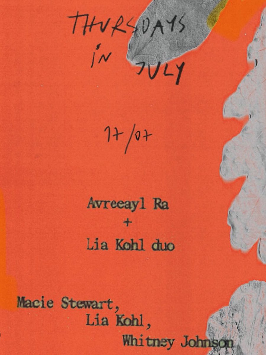 HungryBrainChi's tweet image. Thursday! Lia Kohl’s July weekly residency continue with Avreeayl Ra + Lia Kohl duo, and Macie Stewart, Lia Kohl, &Whitney Johnson. Doors: 7, Show: 9pm