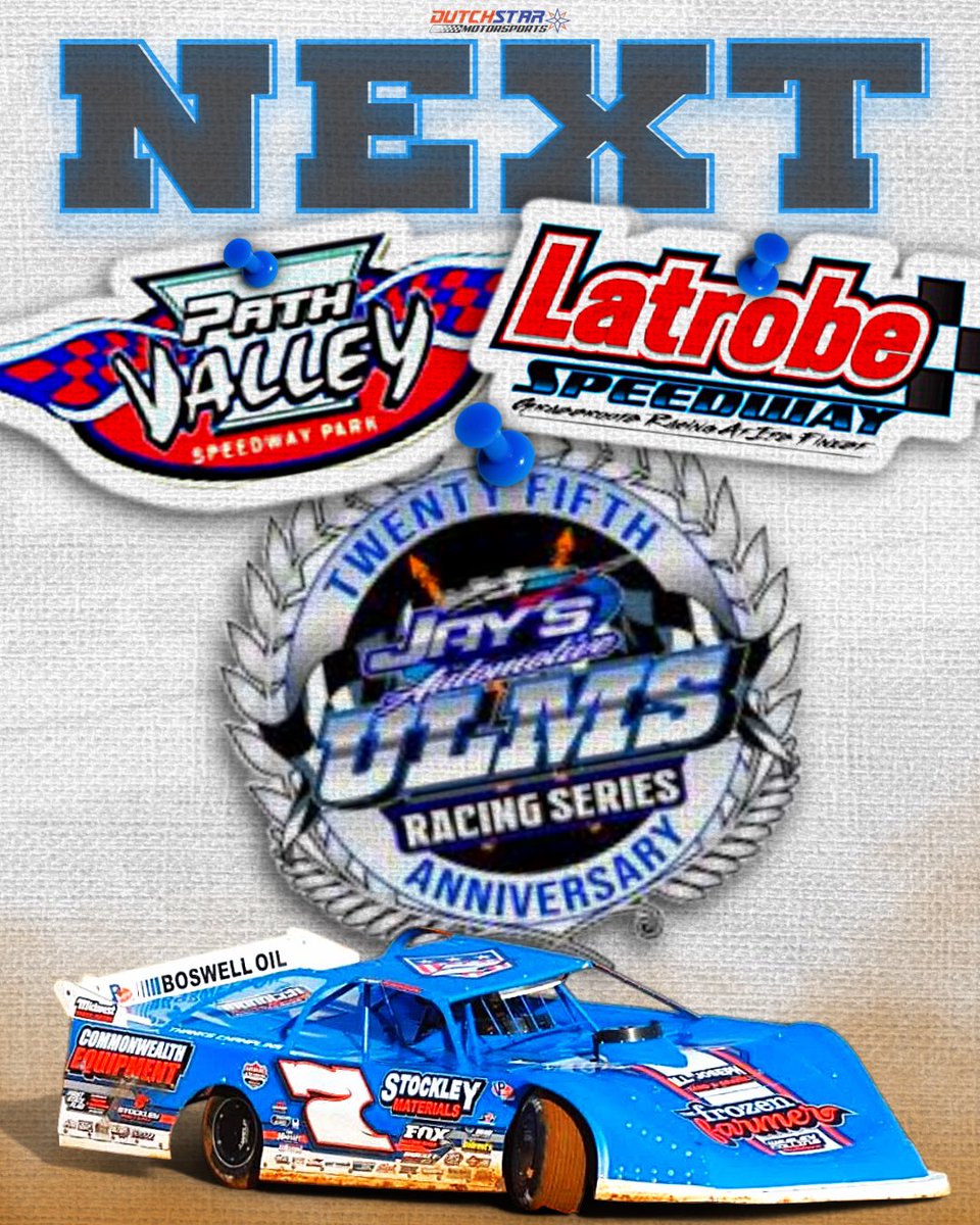 RossRobinsonRacing (@rracing7) on Twitter photo ๐ฅRoss will join the Jayโs Automotive <a href="/ULMSLateModels/">United Late Model Series</a> Fueled By VP Race Fuels when they head to <a href="/PVSpeedway/">Path Valley Speedway</a> on Friday, July 18, and then to <a href="/LatrobeSpeedway/">Latrobe Speedway</a> on Saturday, July 19 ๐ฅRoss will join the Jayโs Automotive <a href="/ULMSLateModels/">United Late Model Series</a> Fueled By VP Race Fuels when they head to <a href="/PVSpeedway/">Path Valley Speedway</a> on Friday, July 18, and then to <a href="/LatrobeSpeedway/">Latrobe Speedway</a> on Saturday, July 19