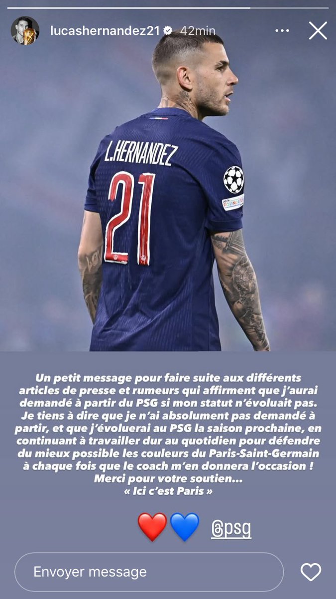 Mendes_PSG's tweet image. VoilΓ comment devrait agir tout les footballeurs.
On est heureux que tu reste Lucas.π΄π΅
