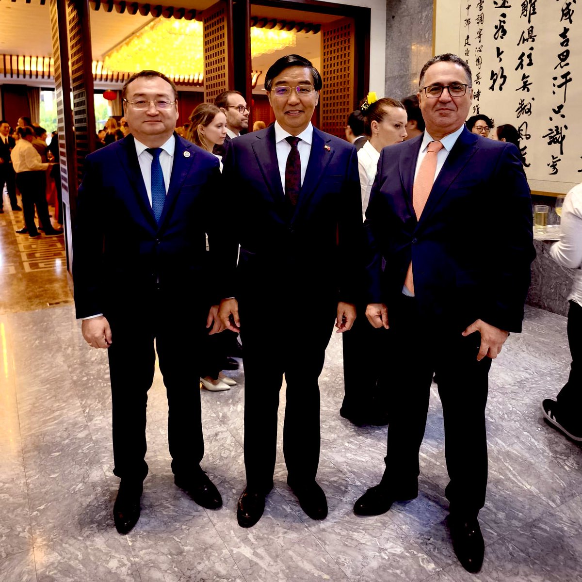 kgembassybe's tweet image. Ambassador Aidit Erkin was pleased to attend the reception on the occasion of the 98th Anniversary of the Founding of the Chinese People’s Liberation Army, co-hosted by the Mission of China to the EU & the Embassy of China in Belgium.