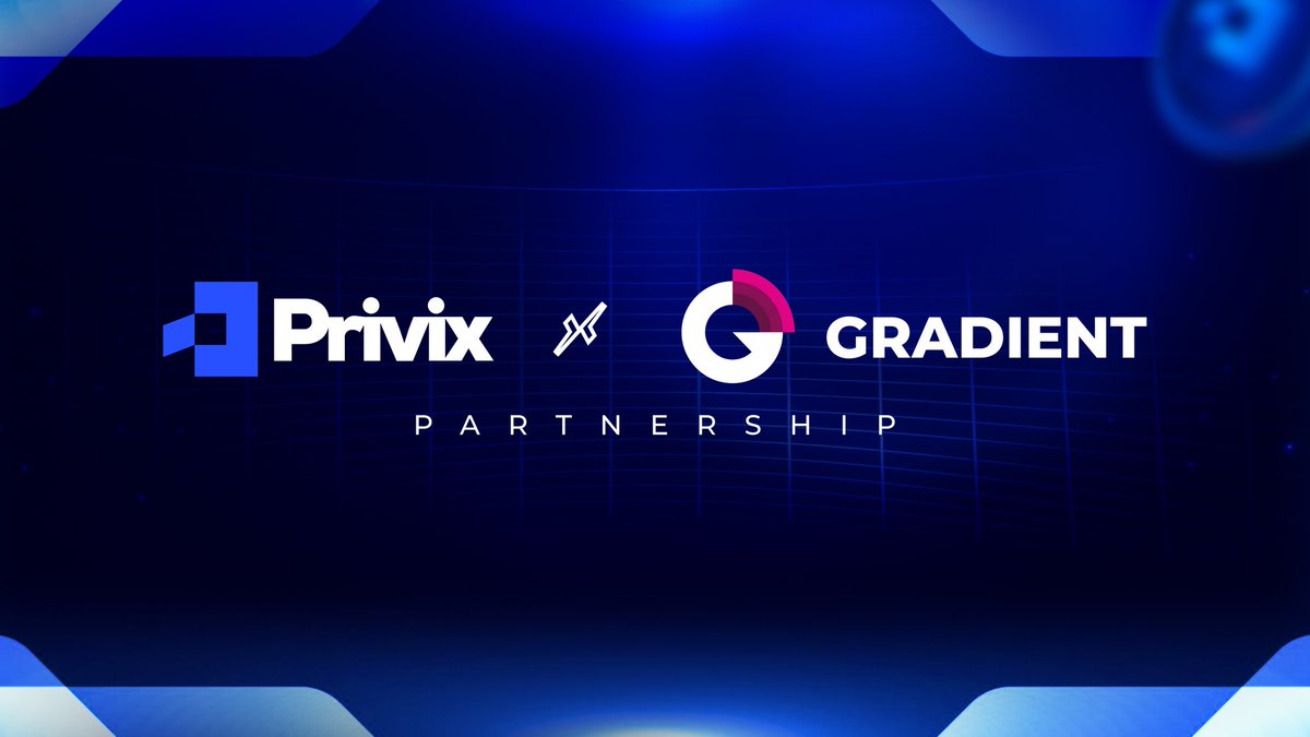privixtoken's tweet image. Privians,
We’re happy to announce that we are partnering with @useGradient.
We will be committing liquidity to the PRIVIX/ETH trading pair on Gradient, which will be used to facilitate price-impact free trading on our pair.
Gradient introduces a new layer for off-market,…
