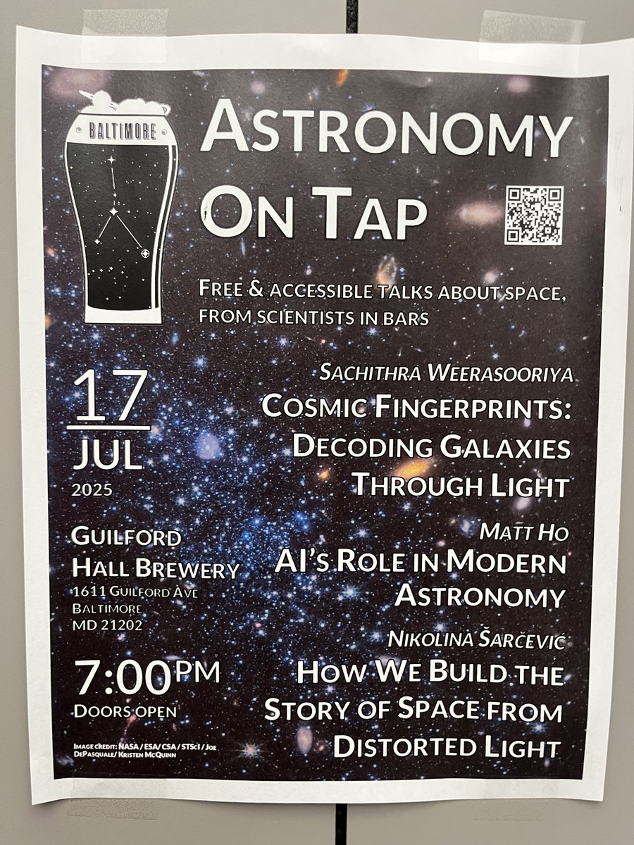 Tonight! 7pm at <a href="/guilfordbrewery/">Guilford Hall Brewery</a> - 3 FREE astronomy talks for Astronomy On Tap!