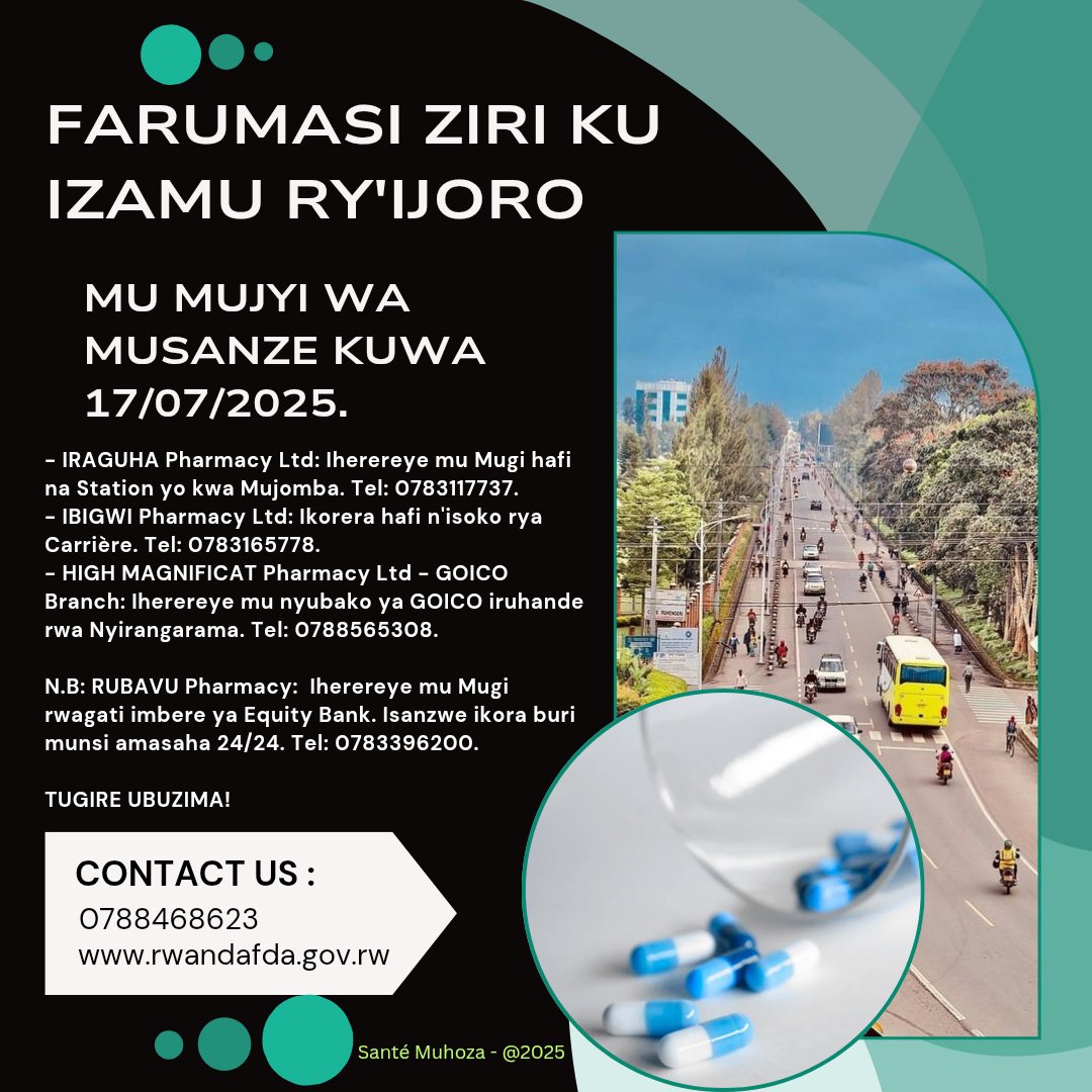 Kamanzi Jean Bosco (@kamanzijeanbos3) on Twitter photo Farumasi ziri ku izamu ry'ijoro muri <a href="/MusanzeDistrict/">Musanze District</a> kuwa 17/07/2025. <a href="/MusanzeRadio/">Radio Musanze 98.4 FM</a> <a href="/ENERGY888FM/">ENERGY RADIO (RW)</a> <a href="/Ruhengerirefer1/">Ruhengeri Level 2 Teaching Hospital</a> <a href="/RwandaNorth/">Northern Province/ Rwanda</a> <a href="/RBCRwanda/">Rwanda Biomedical Centre</a> <a href="/RwandaHealth/">Ministry of Health | Rwanda</a> <a href="/RwandaFDA/">Rwanda Food and Drugs Authority</a> <a href="/NsengClaudien/">NSENGIMANA Claudien</a> <a href="/gahundemaurice/">Maurice Mugabowagahunde</a> <a href="/nsanzimanasabin/">Dr Sabin Nsanzimana</a> <a href="/TheoKayiranga/">Kayiranga Theobald</a> <a href="/UWANYIRIGIRAcl3/">UWANYIRIGIRA clariss</a> <a href="/allan_ntambara/">Ntambara Allan</a> <a href="/Muhoza_sector/">Muhoza Sector/Musanze District</a> Farumasi ziri ku izamu ry'ijoro muri <a href="/MusanzeDistrict/">Musanze District</a> kuwa 17/07/2025. <a href="/MusanzeRadio/">Radio Musanze 98.4 FM</a> <a href="/ENERGY888FM/">ENERGY RADIO (RW)</a> <a href="/Ruhengerirefer1/">Ruhengeri Level 2 Teaching Hospital</a> <a href="/RwandaNorth/">Northern Province/ Rwanda</a> <a href="/RBCRwanda/">Rwanda Biomedical Centre</a> <a href="/RwandaHealth/">Ministry of Health | Rwanda</a> <a href="/RwandaFDA/">Rwanda Food and Drugs Authority</a> <a href="/NsengClaudien/">NSENGIMANA Claudien</a> <a href="/gahundemaurice/">Maurice Mugabowagahunde</a> <a href="/nsanzimanasabin/">Dr Sabin Nsanzimana</a> <a href="/TheoKayiranga/">Kayiranga Theobald</a> <a href="/UWANYIRIGIRAcl3/">UWANYIRIGIRA clariss</a> <a href="/allan_ntambara/">Ntambara Allan</a> <a href="/Muhoza_sector/">Muhoza Sector/Musanze District</a>