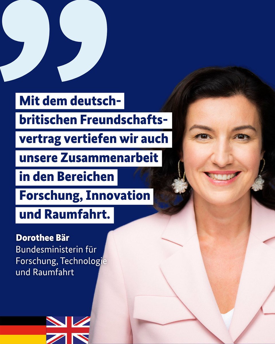 bmftr_bund's tweet image. 🇩🇪🤝🇬🇧 „Mit der ‚Strategic Science and Technology Partnership‘ starten wir eine Zukunftsoffensive für Schlüsseltechnologien wie KI, Quantencomputing, Halbleitertechnologie, Raumfahrt und nachhaltige Energie“, sagt BM @DoroBaer.