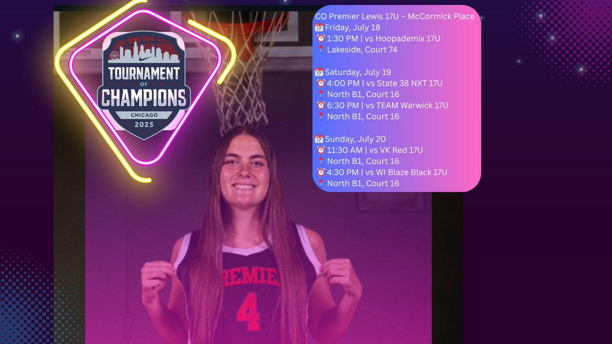 Teagan Fuller (@teaganfullhoops) on Twitter photo Next stop: Chicago! Ready for some more competition! ๐
Hereโs my schedule: โฌ๏ธ
<a href="/DoaneWBB/">Doane WBB</a> <a href="/ccu_wbb/">CCU Womens Basketball</a> <a href="/CUNEwbb/">Concordia-NE WBB</a> <a href="/TrollsWBball/">Trinity Women's Basketball</a> <a href="/EvangelWBB/">Evangel Women's Basketball</a> <a href="/ACU_WBB/">ACU Womenโs Basketball</a> <a href="/ColoradoPremier/">Colorado Premier</a> Next stop: Chicago! Ready for some more competition! ๐
Hereโs my schedule: โฌ๏ธ
<a href="/DoaneWBB/">Doane WBB</a> <a href="/ccu_wbb/">CCU Womens Basketball</a> <a href="/CUNEwbb/">Concordia-NE WBB</a> <a href="/TrollsWBball/">Trinity Women's Basketball</a> <a href="/EvangelWBB/">Evangel Women's Basketball</a> <a href="/ACU_WBB/">ACU Womenโs Basketball</a> <a href="/ColoradoPremier/">Colorado Premier</a>