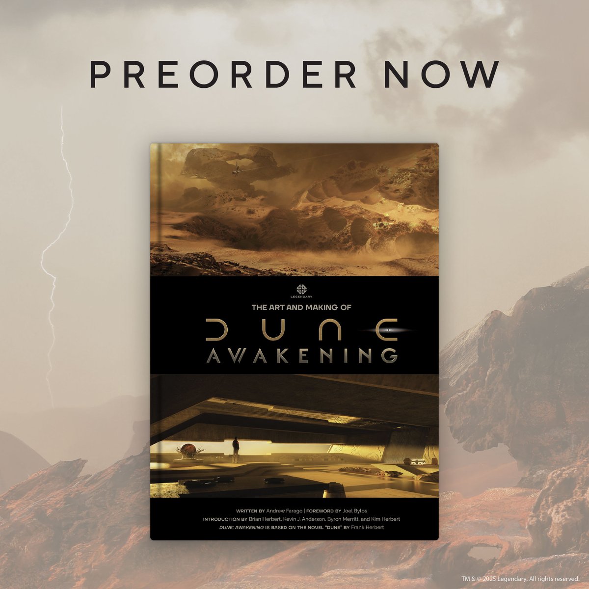 insighteditions's tweet image. Catch one of the biggest games of the summer? Don't miss the behind-the-scenes look of Dune Awakening in The Art and Making of Dune Awakening. The spice must flow. Available 10/21/25—pre-order today!
amzn.to/4kRoBE1
@Legendary @DuneAwakening