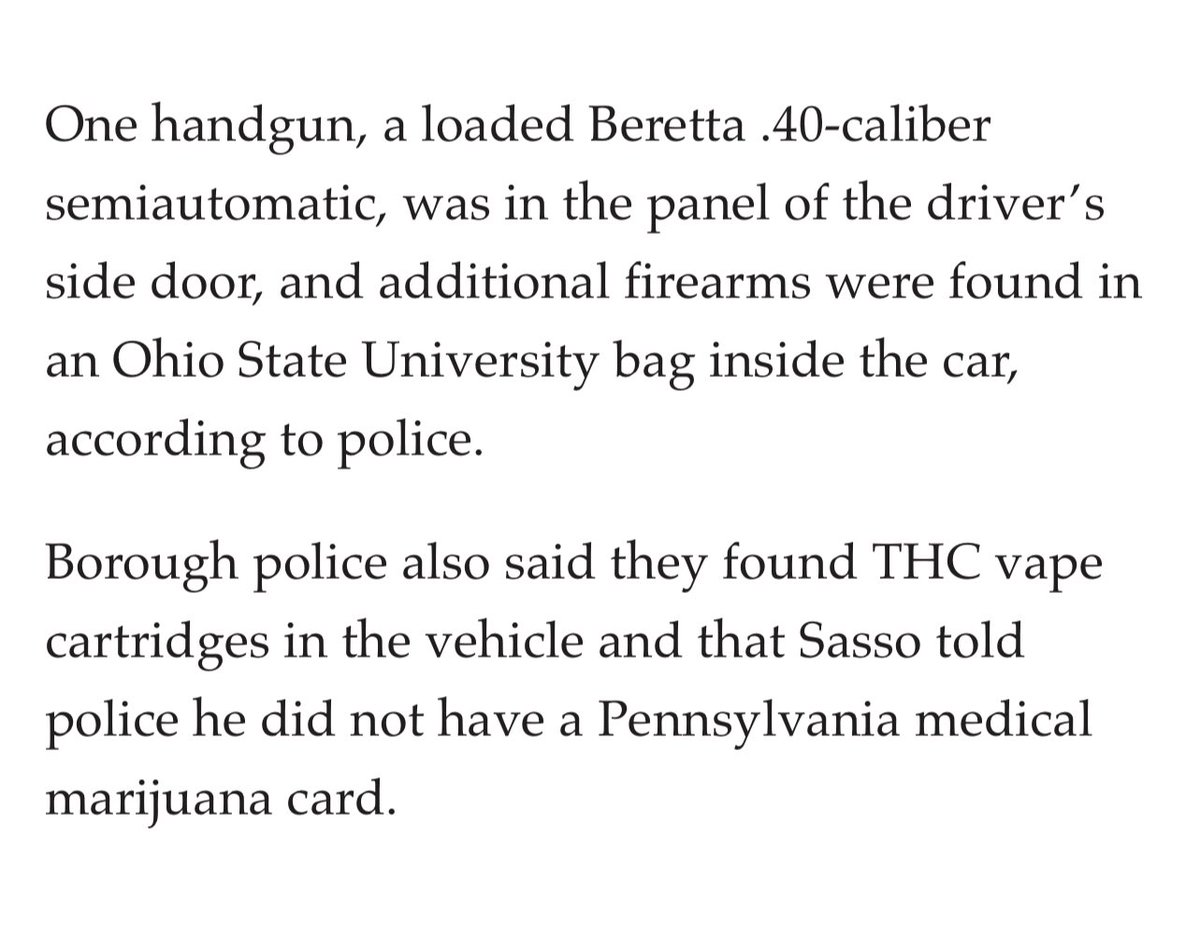 jawncena69's tweet image. Sammy Sasso was arrested in Nazareth on firearm and drug-related charges following a traffic stop. Shortly after accepting a coaching position at Lehigh, the former Buckeye now awaits a preliminary hearing on July 30