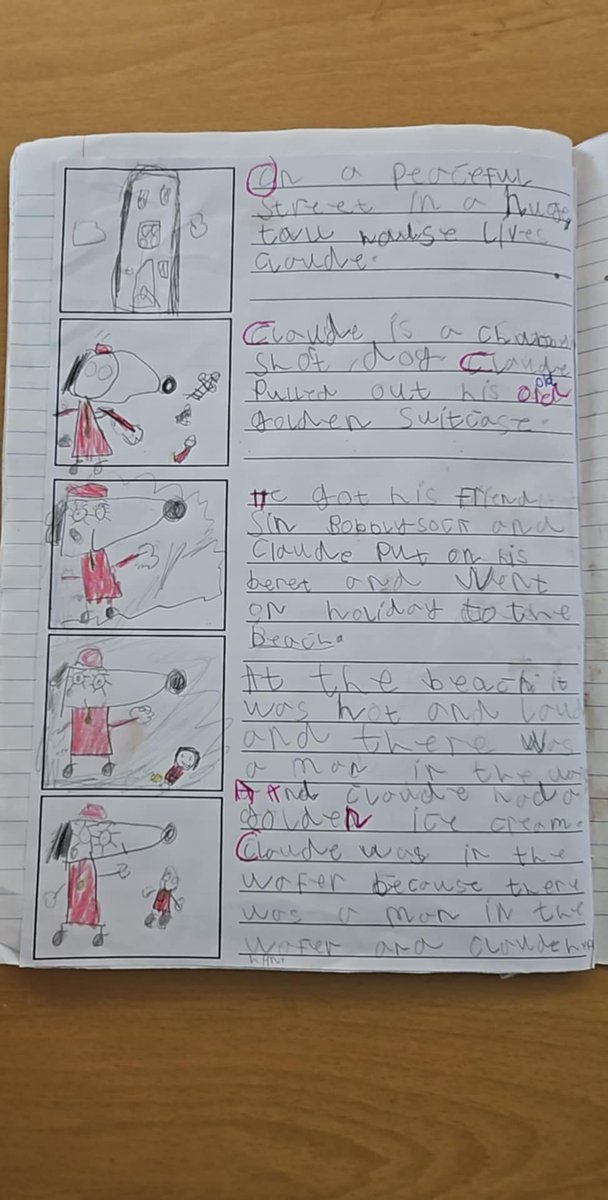 MissWelchT's tweet photo. It may be the end of term but we are still smashing writing in Year 2. They have absolutely loved the Claude stories and enjoyed writing their own adventures 😊 https://t.co/BB5AidmB2Y