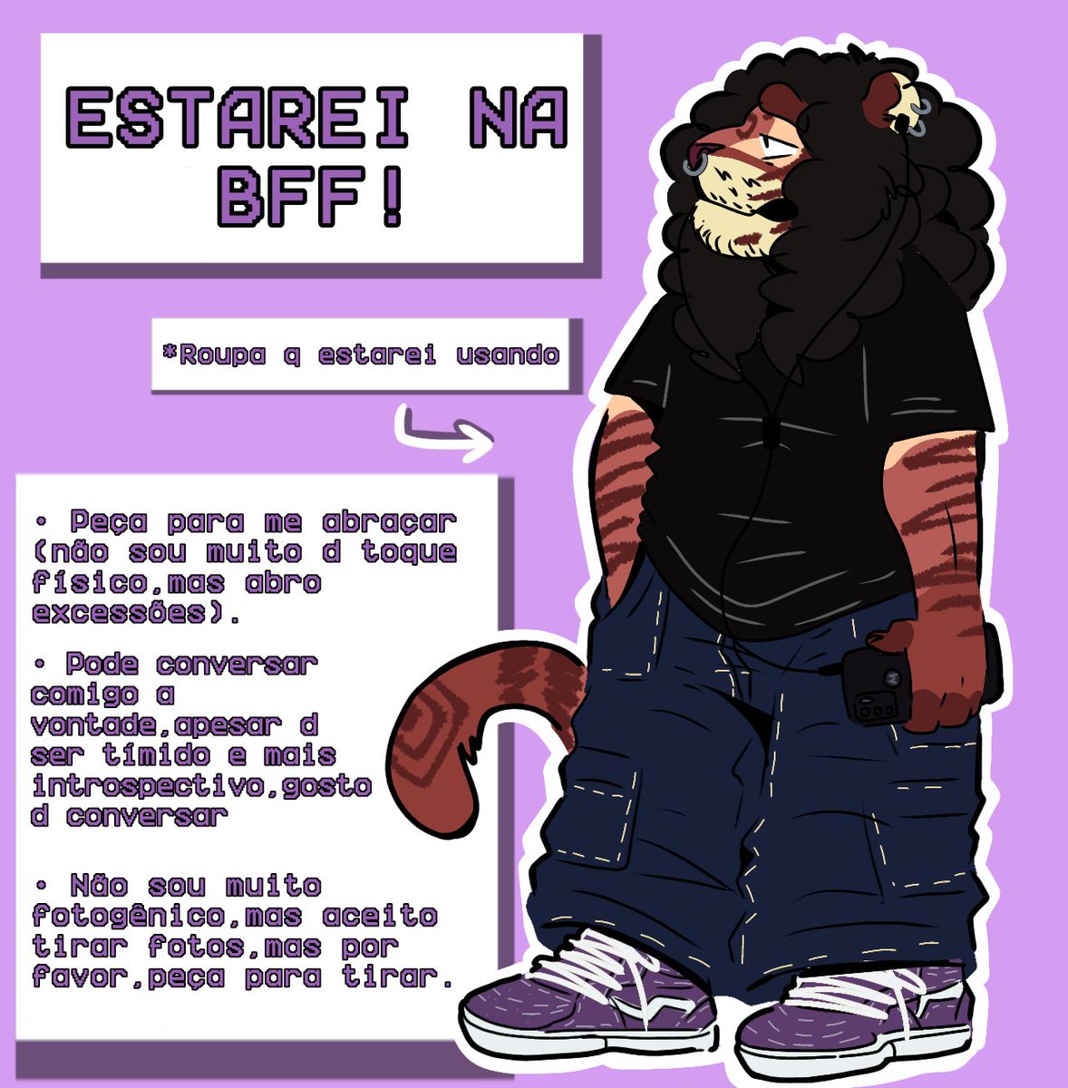 StarzOdd's tweet image. Só pra avisar q eu estarei na BFF 🐯 ✨