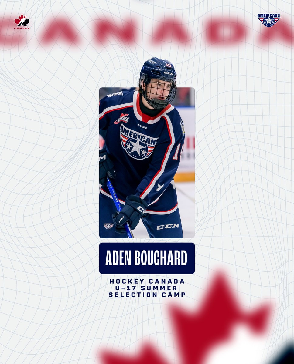 TCAmericans's tweet image. NEWS | Aden Bouchard has been invited to Hockey Canada&apos;s Program of Excellence Summer Camp for the World Under-17 Hockey Challenge. 

DETAILS » chl.ca/whl-americans/…
