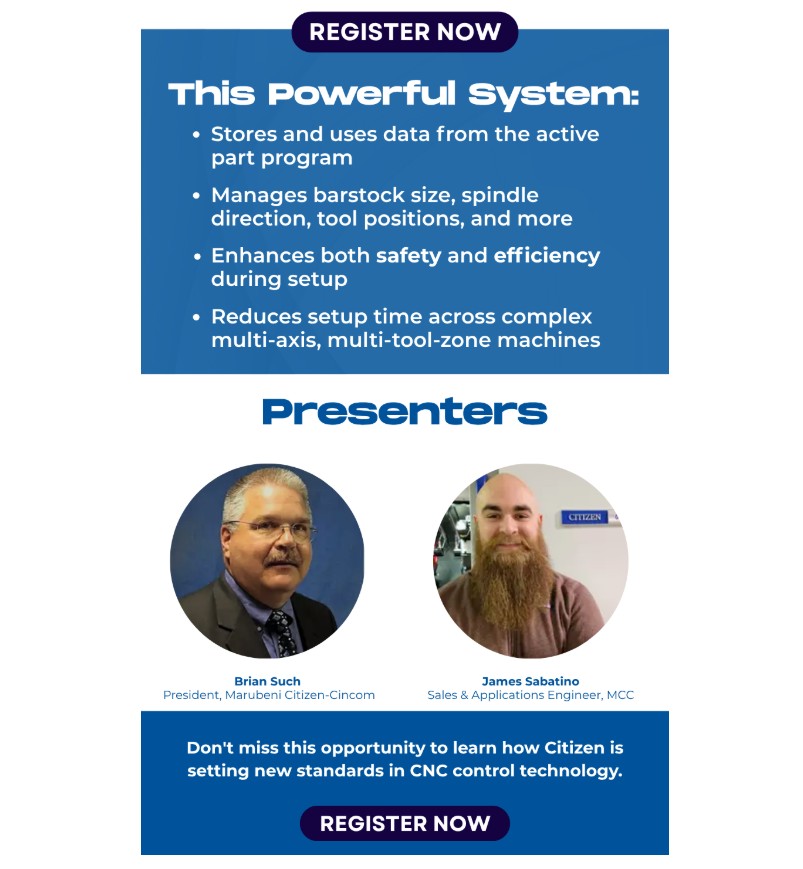 spinmach's tweet photo. Spinetti Machinery: "One-Button" Functionality Webinar presented by Marubeni Citizen-Cincom - https://t.co/jQiVJoiKAl https://t.co/vJTgy7bAPc