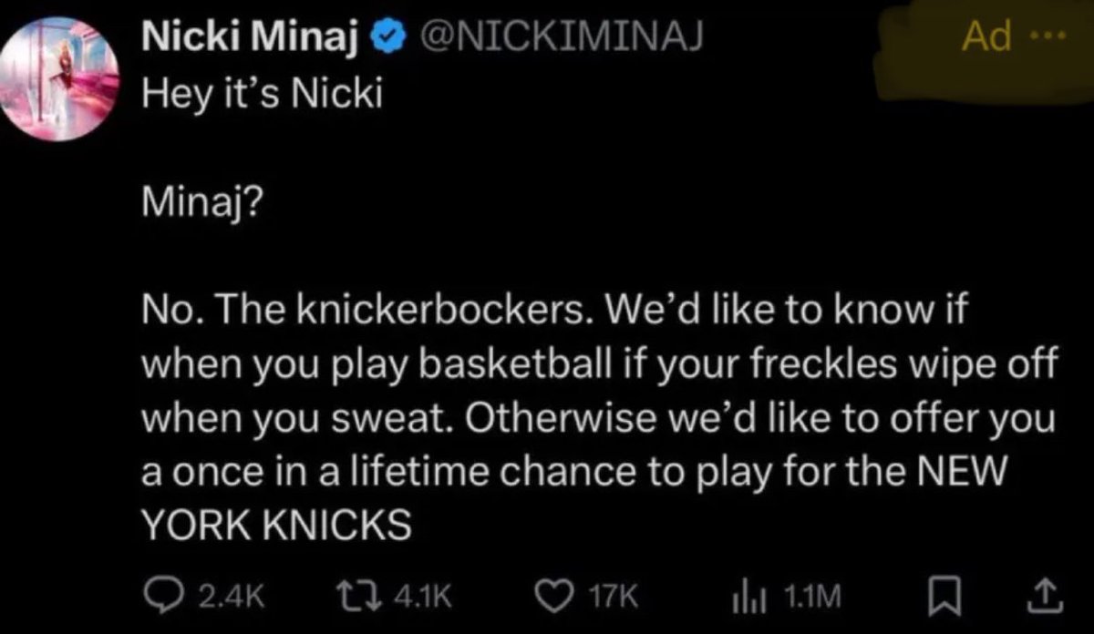 updatesofcardi's tweet image. Mind you she was just crying about how Roc Nation bots tweets and pays for engagement… So desperate she’s paying for engagement on a diss tweet. 😭