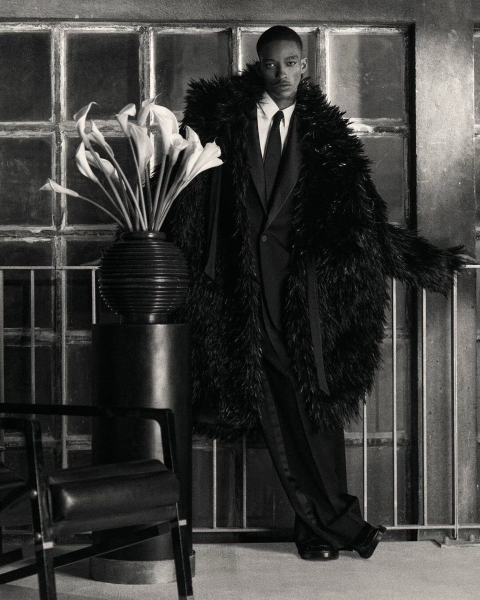 This Saint Laurent coat, made from silk organza and feathers, is