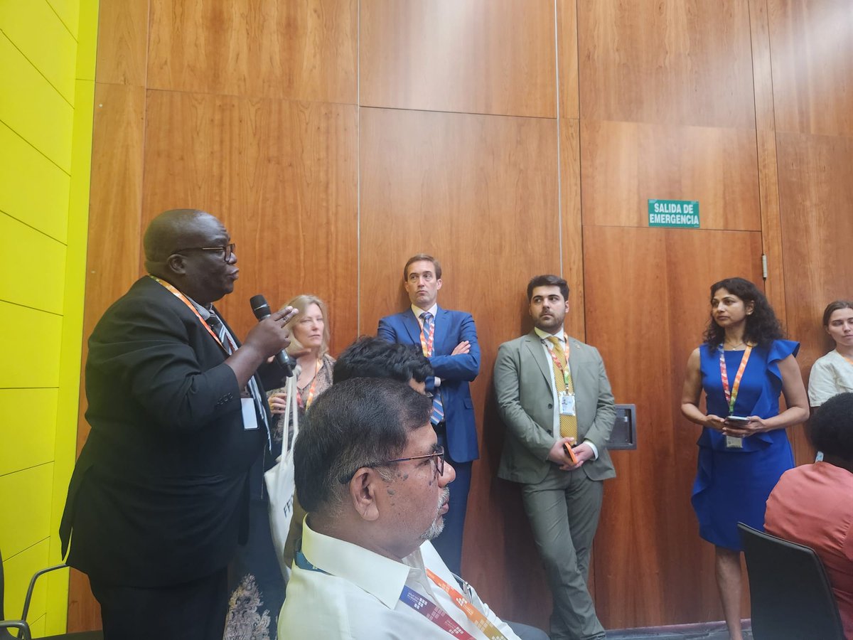 UNJamaica's tweet photo. It’s #FlashbackFriday to the recently held #FFD4 Conference in Sevilla, Spain, where @DennisZulu_ represented the UN Multi-Country Office at several key sessions. While there, he also connected with #WayneHenry, Director General of @thepioj, and H.E. #BrianWallace.
#Ffd4 #sdg https://t.co/Lpod65DWMw