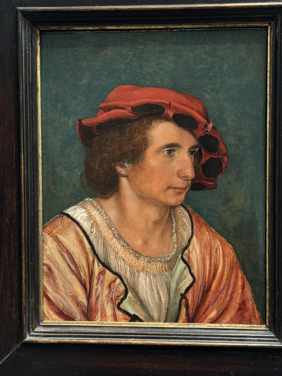 dudleywbrown's tweet image. Compare the progress of great portrait painters of their eras. Bellini (1485), Hans Holbein (1520, he was Henry VIII's royal painter/dating app), and Rembrandt (1659, self portrait).