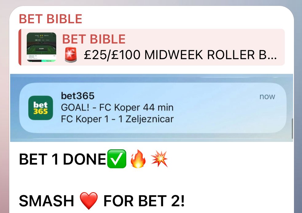 BET 1 OF OUR £25/£100 ROLLER ✅🔥💥

BET 2 IS BEING POSTED IN OUR FREE TELEGRAM RIGHT NOW 👇 

t.me/+dGAr0UBo3ME5O…