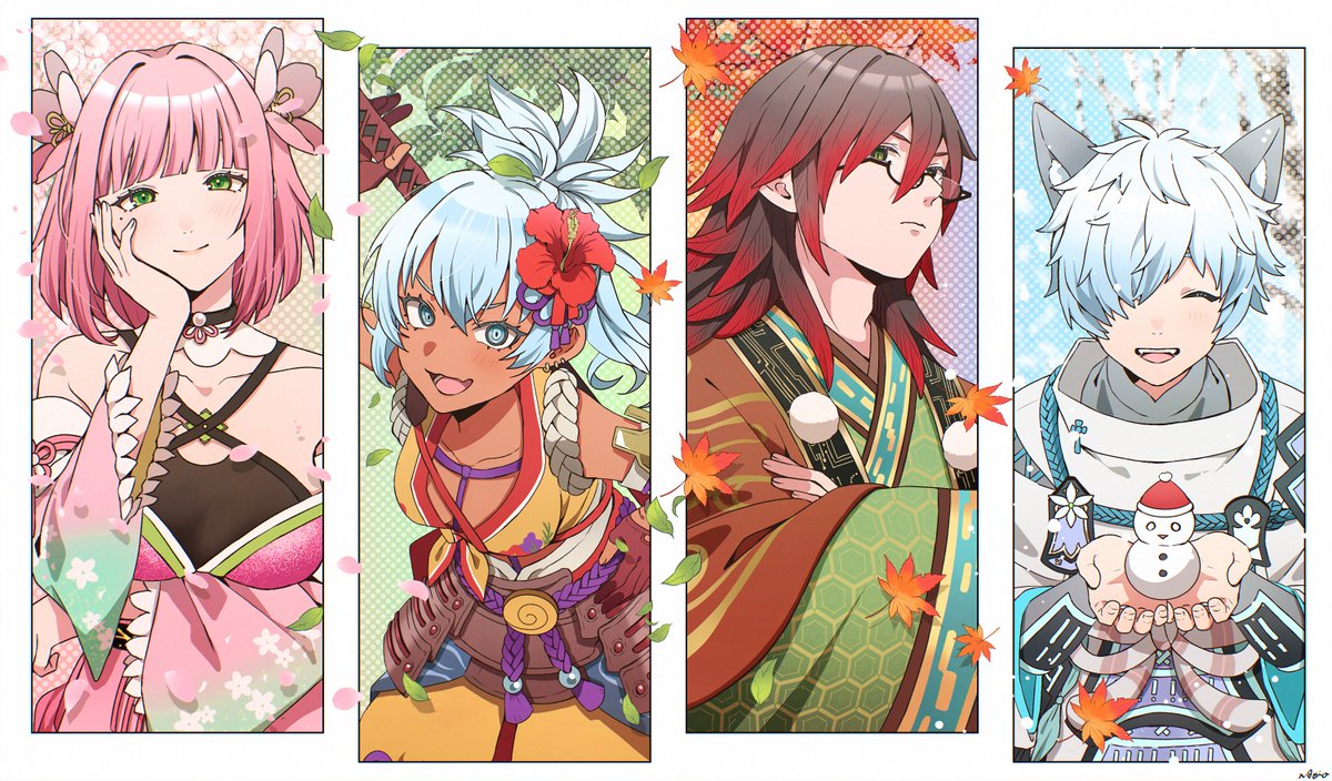 nApio_7910's tweet image. #龍ファクアート
四季里の神様🌸🌿🍁❄️