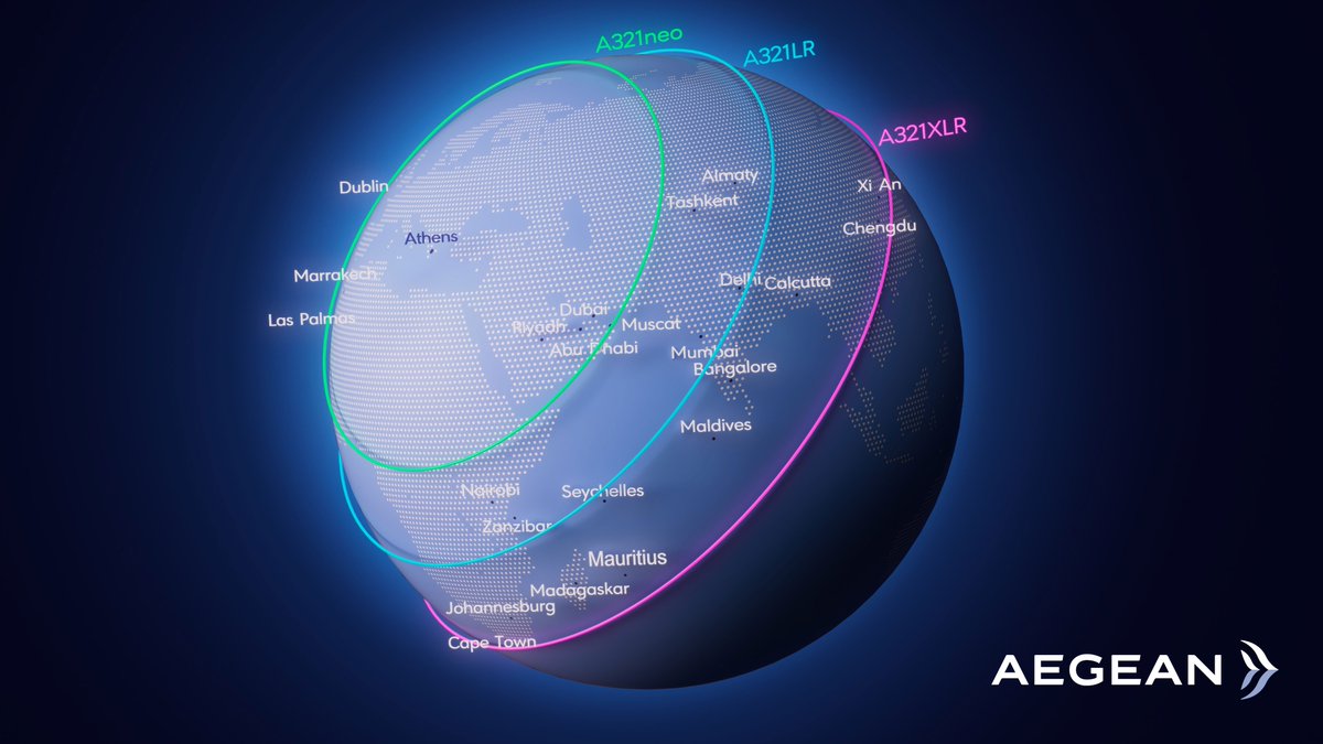 digro65's tweet image. Amazing news from @aegeanairlines :
The greek airline invests in two new Airbus A321neo XLR aircraft expected to be delivered in December 2025 and January 2026 for new direct flights to New Delhi in March 2026 and Mumbai in India as of March 2026.
The two XLR will have a…
