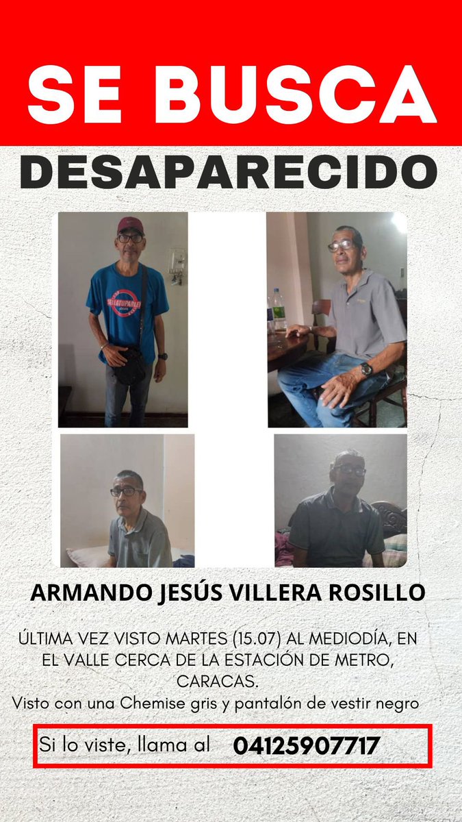 Por favor, a quienes vivan por los lados de El Valle, en Caracas, si lo ven avisar al número 04125907717 ¡gracias!