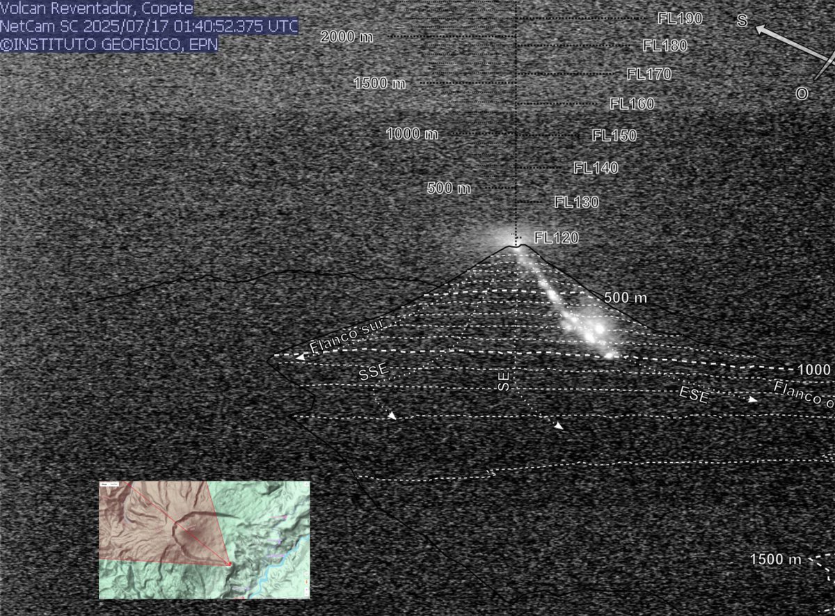 Informe Diario #ElReventador N° 2025-198
jueves 17 de julio de 2025
Nivel de Actividad: 
Superficial: Alta
Tendencia Superficial: Sin cambio
Interna: Moderada 
Tendencia Interna: Sin cambio
Revisarlo en: servicios.igepn.edu.ec/url/NTYyOQ==