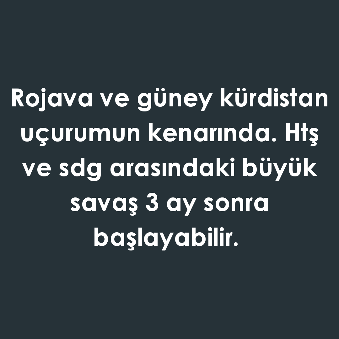 htş ve sdg arasındaki büyük savaş yaklaşıyor. Bu savaş birden olmayacak, ne zaman ki abd ve Avrupa kürtlere sırtını dönerse işte o vakit htş ve diğer çeteler harekete geçecek. Bakalım 50 milyonluk kürtler halkı ypg'yi yanlız bırakacak mı.
#rojava dürzi Öcalan dem hpg pkk kobani