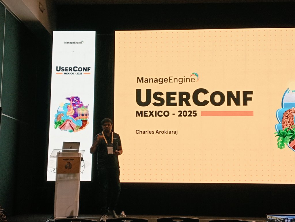 Csamex_mx's tweet photo. Segunda charla del Track 1 en El segundo día de la #UserConfMX de @ManageEngineLA 

#CSA #TI #Tecnologia #Ciberseguridad https://t.co/WLCfdZv3Pm