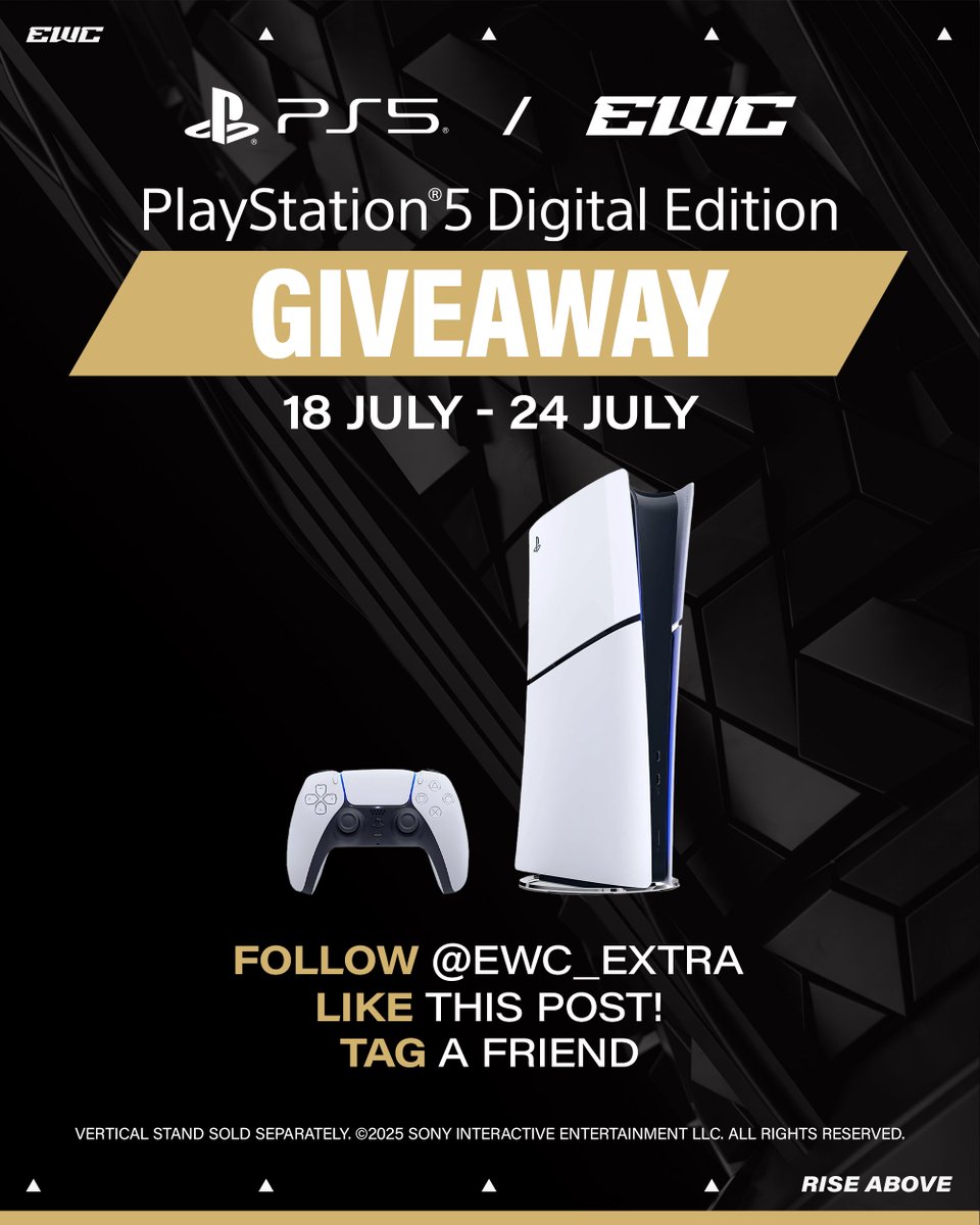 We're kicking off our second Championship Weekend with a special PS5 giveaway 🏆🎁

To participate:

🔸Follow <a href="/EWC_Extra/">EWC Extra</a> 
🔸Repost this post
🔸Tag a friend in the comments

You've got until July 24th to enter - GLHF!