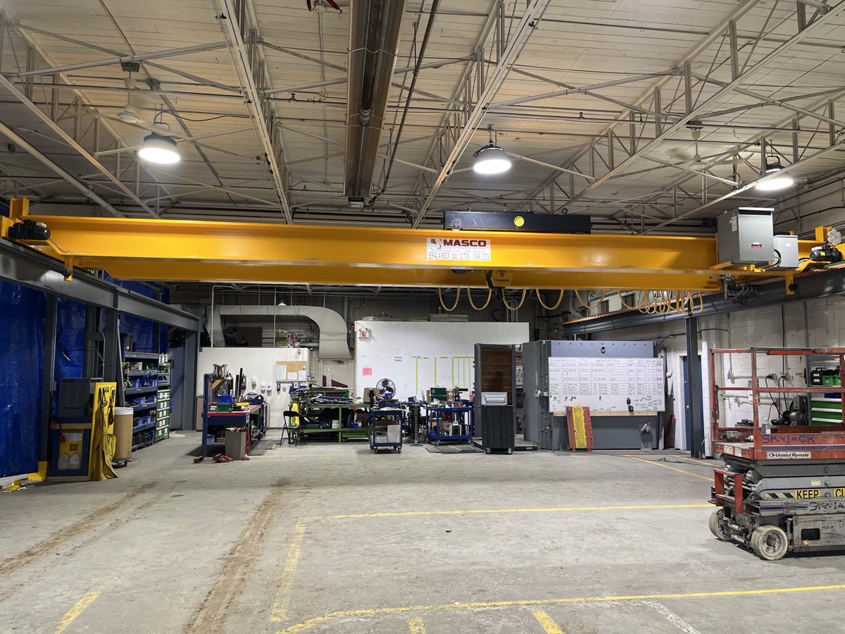 MascoCrane's tweet photo. Our team here at Masco recently installed a new 12 Ton 38’ Span Top Running Double Girder Crane for a new customer in Edmonton, AB. This crane has a custom Street Crab Unit Hoist & Trolley. #bridgecranes #streethoists #welding #cranespotting #hoists https://t.co/zgrPqqDJfb