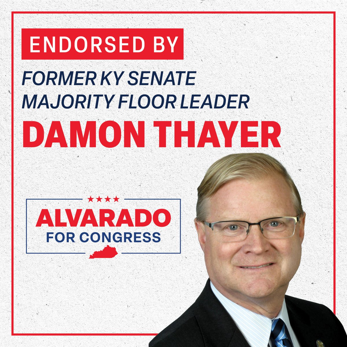 AlvaradoForKY's tweet image. Proud to be endorsed by my great friend @damon_thayer! 

“I’ve stood beside Ralph Alvarado in the Kentucky Senate. We know what it means to take heat and keep fighting. Ralph’s a true conservative who will put America First, secure the border, and take the fight to the radical…