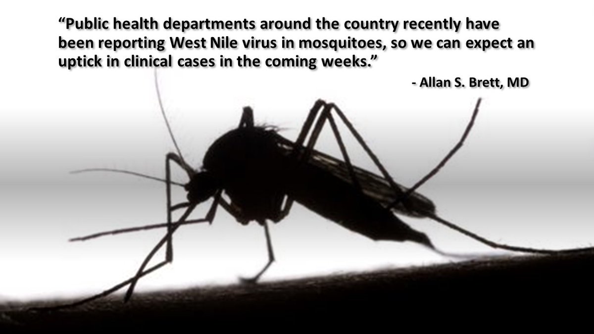 JWatch's tweet image. West Nile Virus Infection: Get Ready for an Uptick in Cases
Two recent reviews and the CDC website provide useful information for clinicians. jwat.ch/454vs7Y
#WestNile #IDTwitter